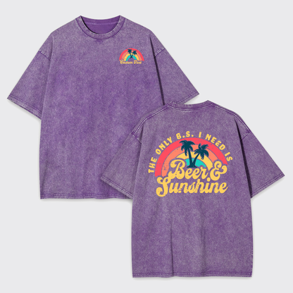 Personalized Beer And Sunshine Garment-dye Tees