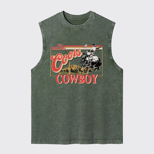 Beers Western-Themed Cowboy Washed Tanks