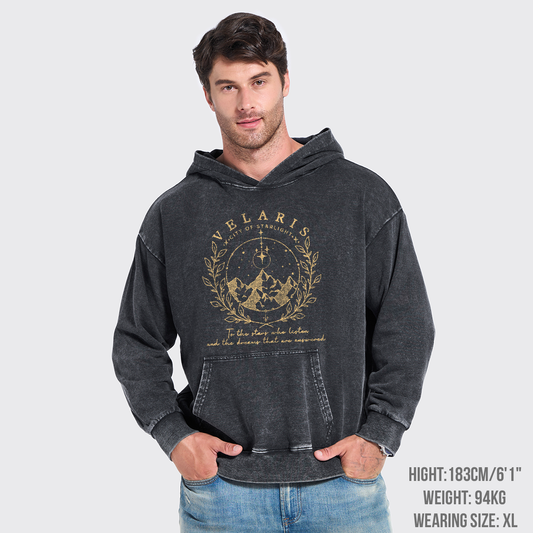 Velaris City Of Starlight Western Cowboy Garment-Dye Hoodies
