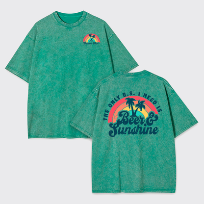 Personalized Beer And Sunshine Garment-dye Tees