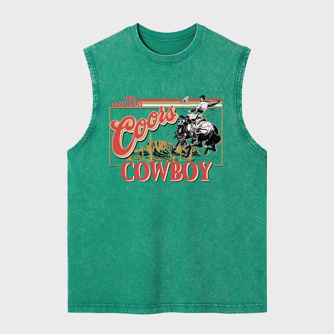 Beers Western-Themed Cowboy Washed Tanks