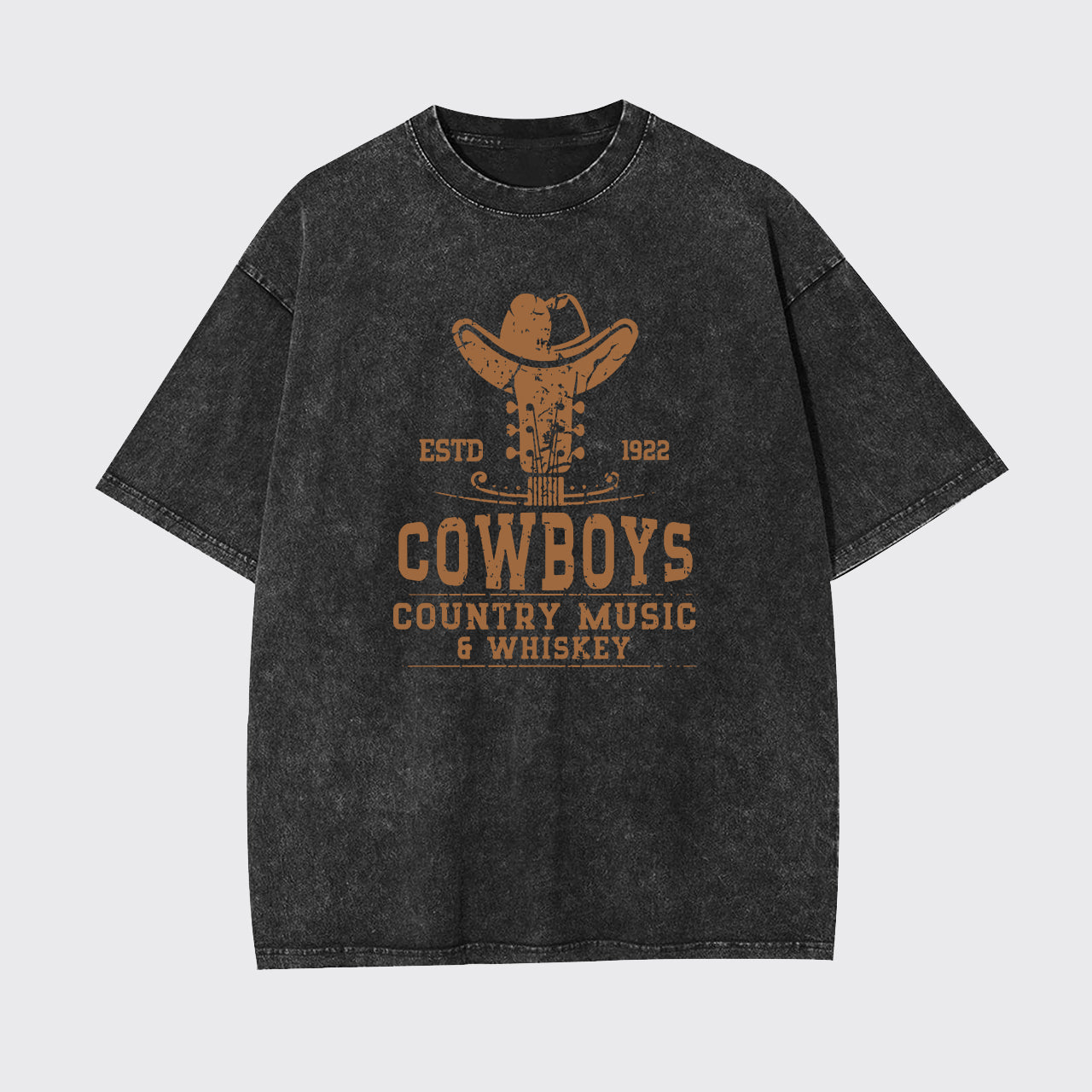 Cowboys Country Music 6 Whiskey Garment-dye Tees