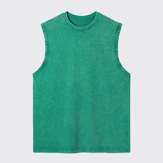 Washed Tank:Grass Green