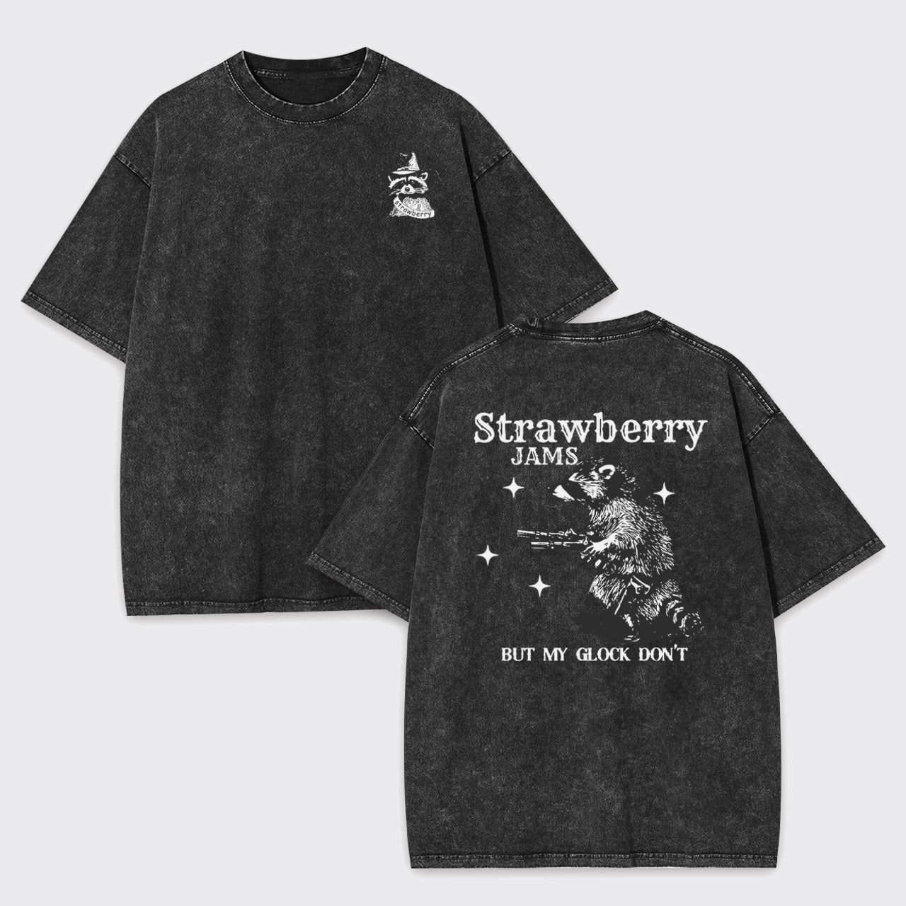 Snarky Sayings-Strawberry Jams But My Glock Don't Garment-dye Tees