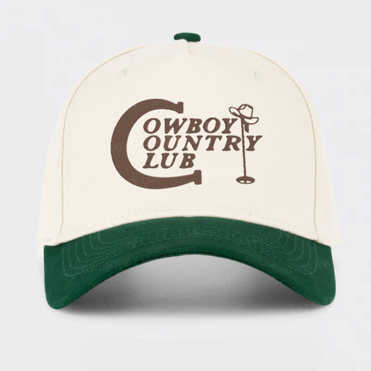 Cowboy Country Club Embroidered Baseball Cap