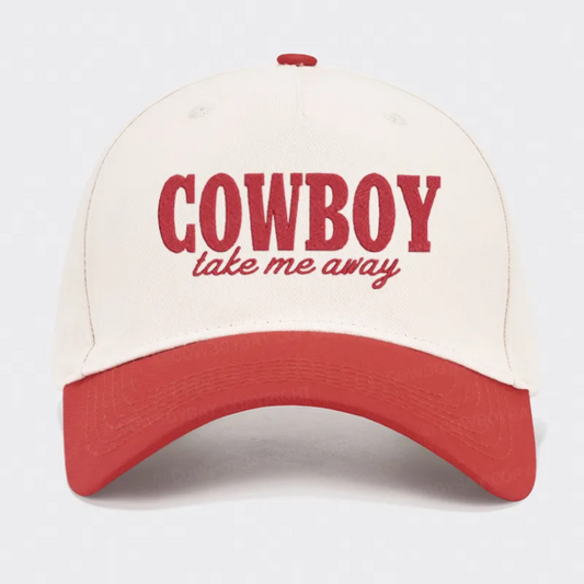 Cowboy Take Me Away Embroidered Baseball Cap