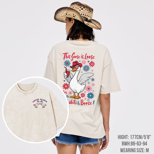 Patriotic Goose-This Goose Is Loose Garment-dye Tees