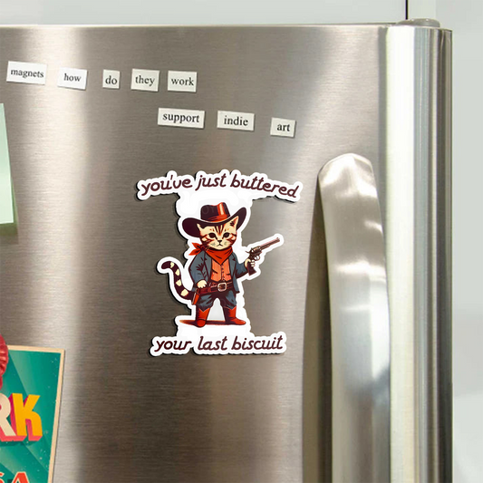Rodeo Cat_Broncobay Fridge Magnet