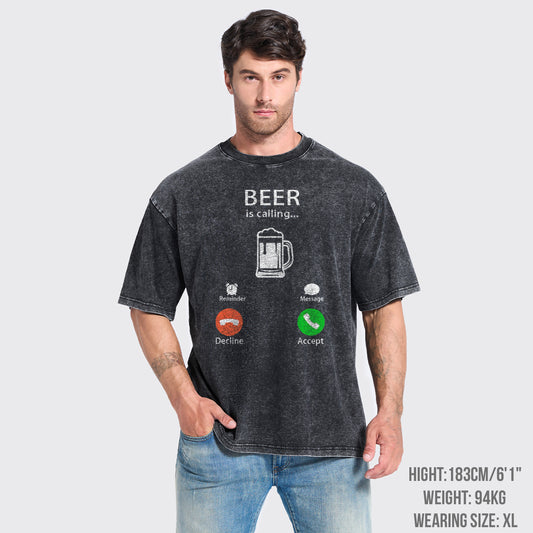 Custom Beer Is Calling Garment-dye Tees