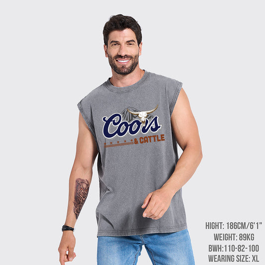 Western Country Rodeo Cowboy Washed Tanks