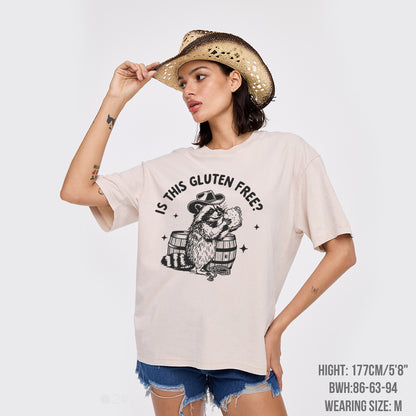 Gluten Free Raccoon Garment-dye Tees