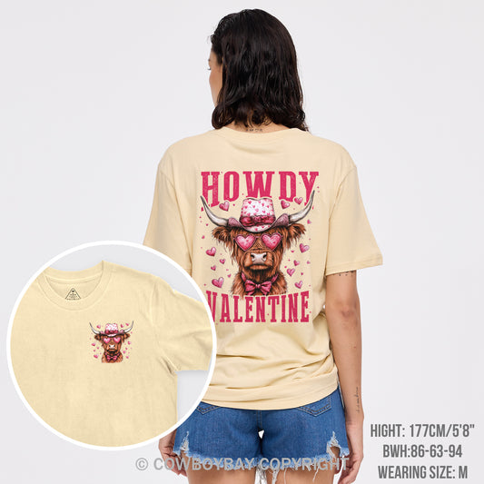 Valentine Highland Cow T-Shirts