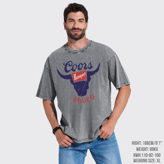 Vintage Rodeo Bull Garment-dye Tees