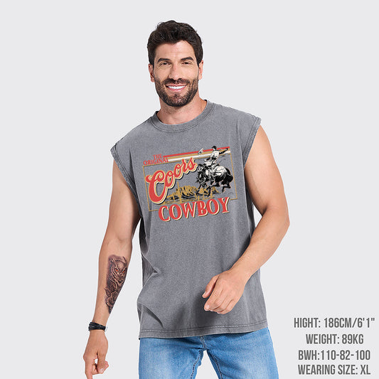 Beers Western-Themed Cowboy Washed Tanks