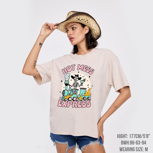 Mental Health-Hot Mess Express Garment-dye Tees