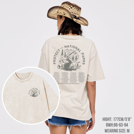 Nature Lover Mountain Hiking Garment-dye Tees