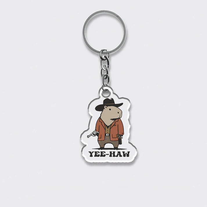 Funny Capybara Cowboy_Broncobay Keychain