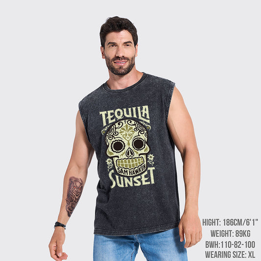 Tequila Sunset Washed Tanks