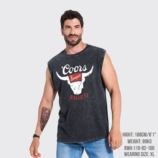 Vintage Rodeo Bull Washed Tanks