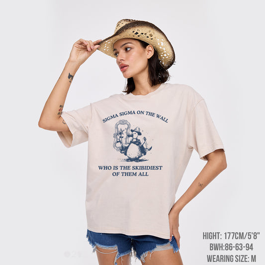 Funny Goose-Sigma Sigma On The Wall Garment-dye Tees