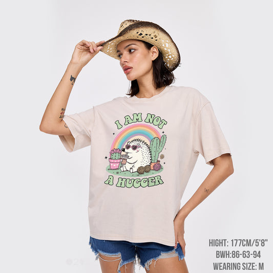 Mental Health-I Am Not A Hugger Garment-dye Tees