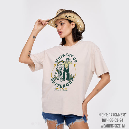 Whiskey Up Buttercup Garment-dye Tees