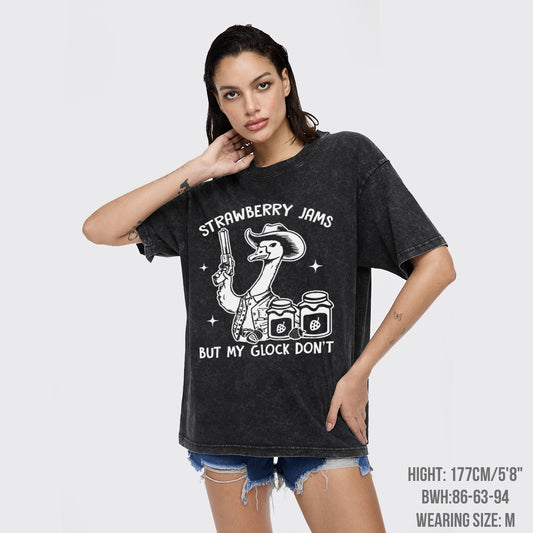 Strawberry Jams But Not My Glock Garment-dye Tees