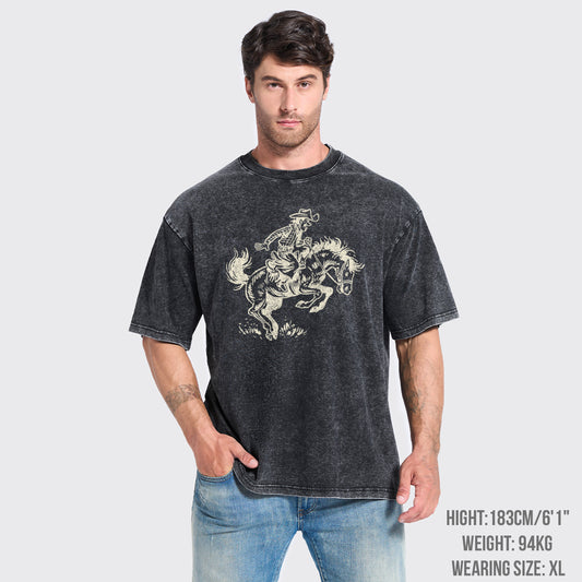 Vintage Funny Cowboy Garment-dye Tees