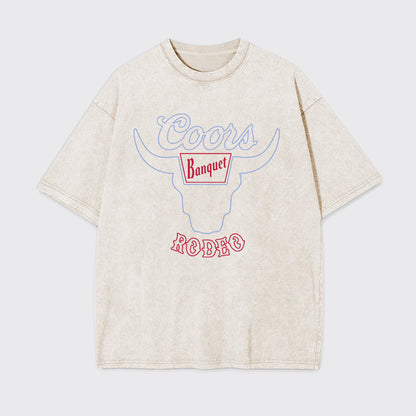 Retro Bullhead Rodeo Graphic Garment-dye Tees