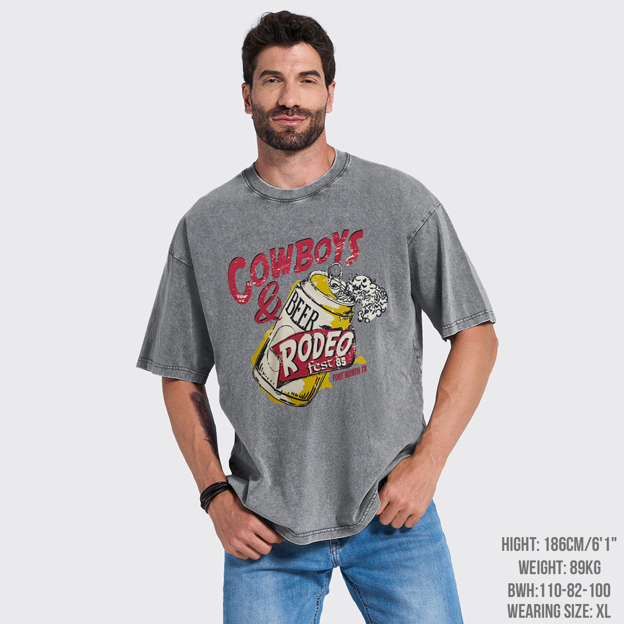 Cowboy And Beer Rodeo Garment-dye Tees