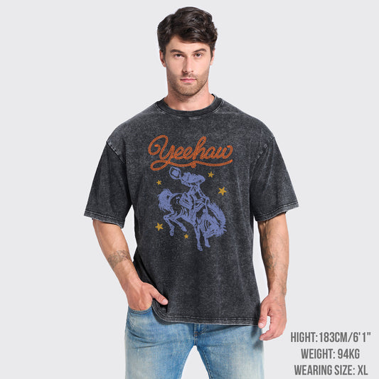 Yeehaw Cowgirl Garment-dye Tees