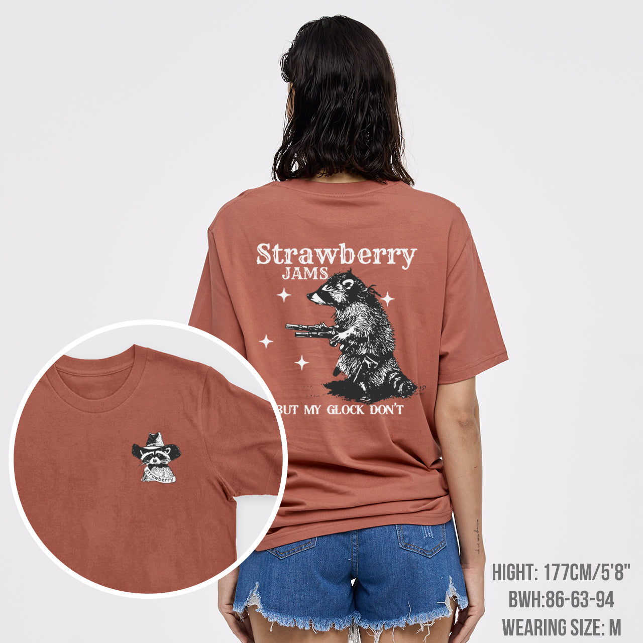 Snarky Sayings-Strawberry Jams But My Glock Don't T-Shirts