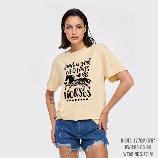 Just A Girl Who Loves Horses T-Shirts